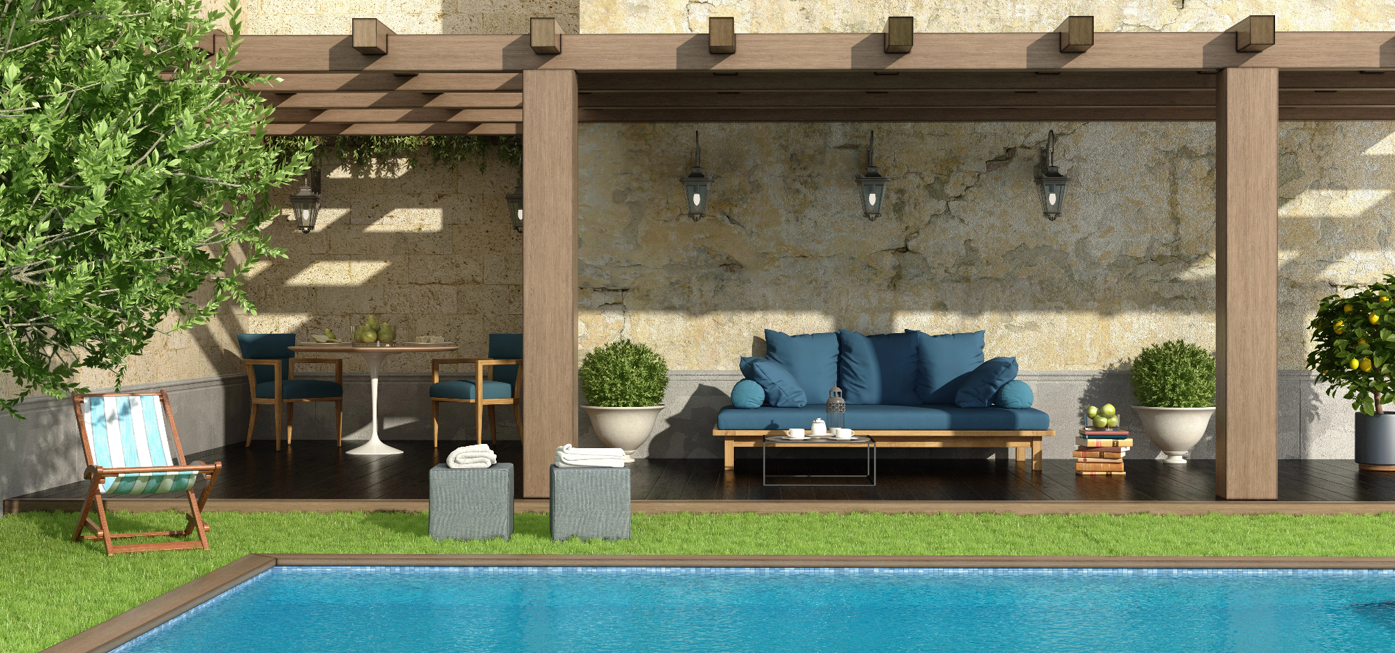 Pergola je bila odličen dodatek za zunanji prostor